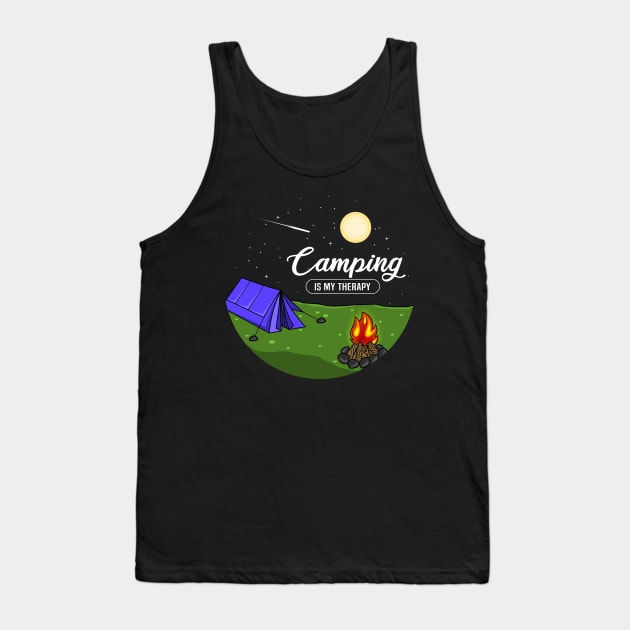 Camping is my therapie Gift Tank Top by Lomitasu